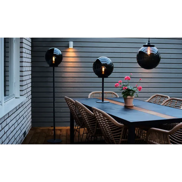 Lampa ogrodowa stojąca 150 cm ORBY dymiony klosz E27 IP44 — zdjęcie 7