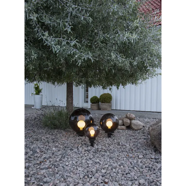 Lampa ogrodowa stojąca i wbijana ORBY dymiony klosz E27 IP44 — zdjęcie 22