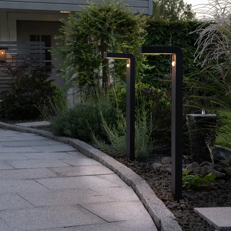 Lampa solarna ogrodowa LED wbijana VICI czujnik ruchu 30-300 lm — zdjęcie 3