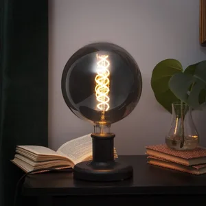 Lampa stołowa drewniana E27 JOJO czarny