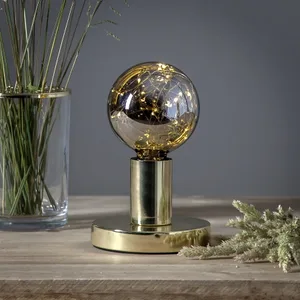 Lampa stołowa metalowa E27 GLANS mosiądz