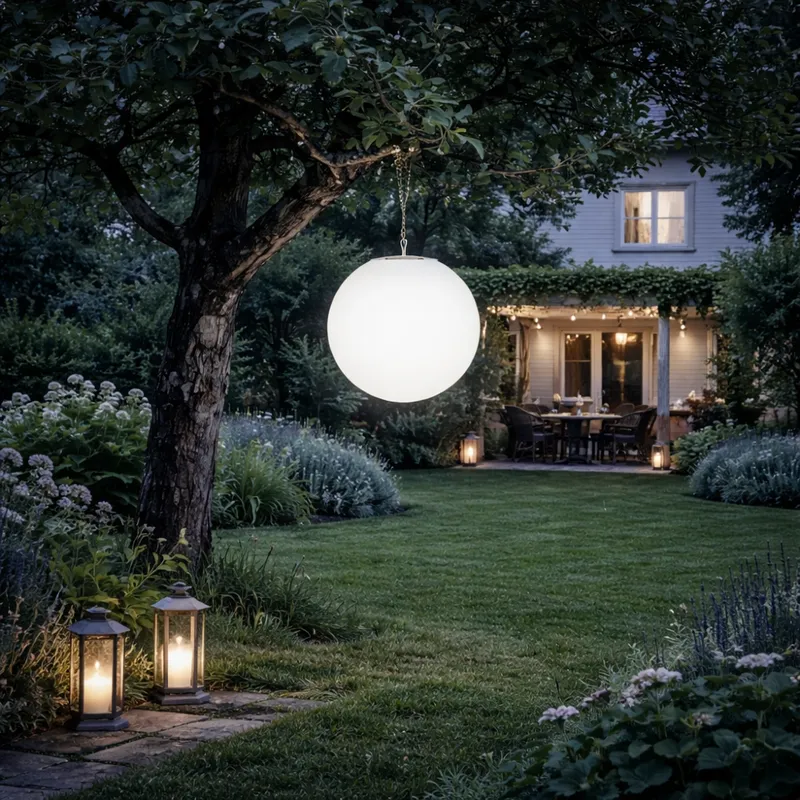 Lampa solarna ogrodowa wisząca LED GLOBY 35-70 lm — zdjęcie 4