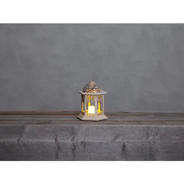 Lampion drewniany Led LACE na baterie — zdjęcie 8