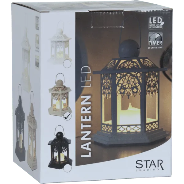Lampion drewniany Led LACE na baterie — zdjęcie 11