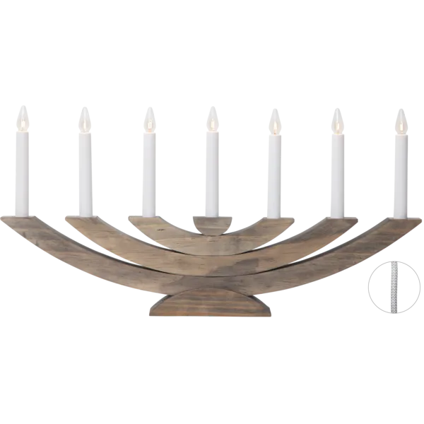 Świecznik adwentowy drewniany brązowy NAVIDA — zdjęcie 2