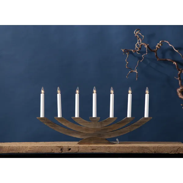 Świecznik adwentowy drewniany brązowy NAVIDA — zdjęcie 14