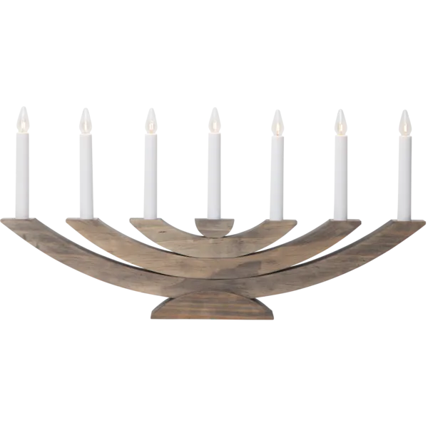 Świecznik adwentowy drewniany brązowy NAVIDA — zdjęcie 5