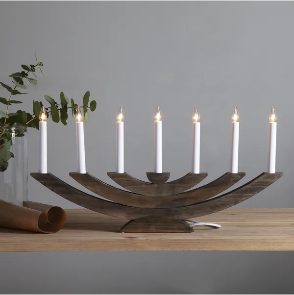 Świecznik adwentowy drewniany brązowy NAVIDA — zdjęcie 11