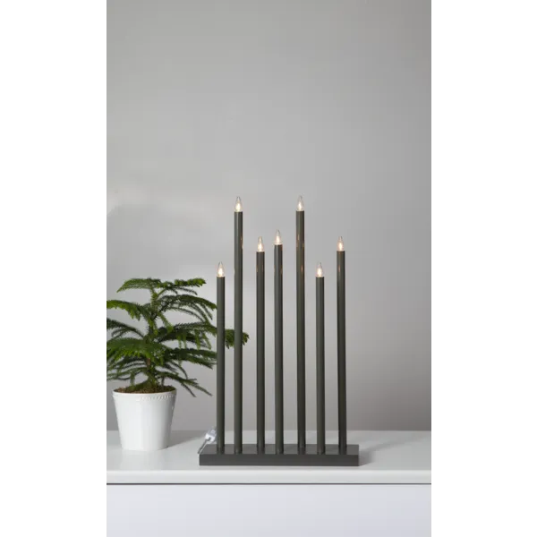 Świecznik adwentowy drewniany szary HOLY — zdjęcie 7