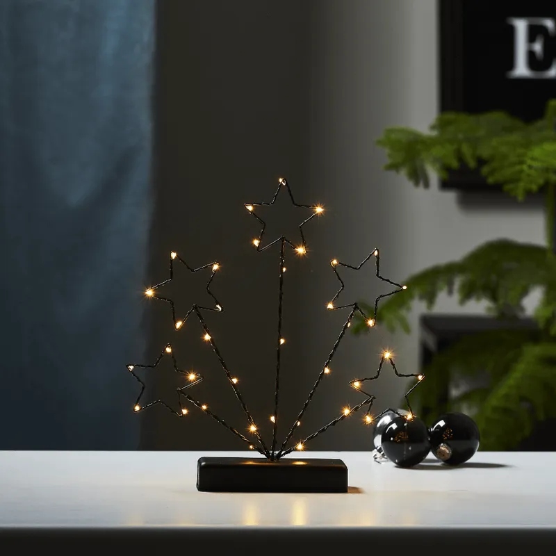 Świecznik czarny Led STARRY na baterie — zdjęcie 3