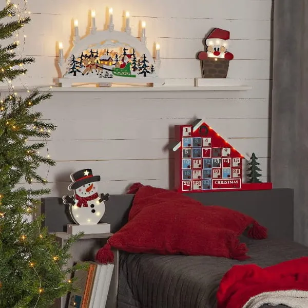 Świecznik domek kalendarz adwentowy Led YULETIDE na baterie — zdjęcie 4