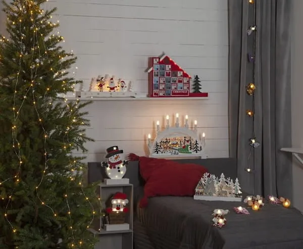 Świecznik domek kalendarz adwentowy Led YULETIDE na baterie — zdjęcie 6