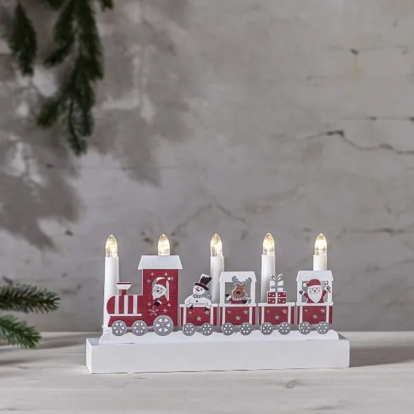 Świecznik drewniany Led JOLLY na baterie — zdjęcie 3