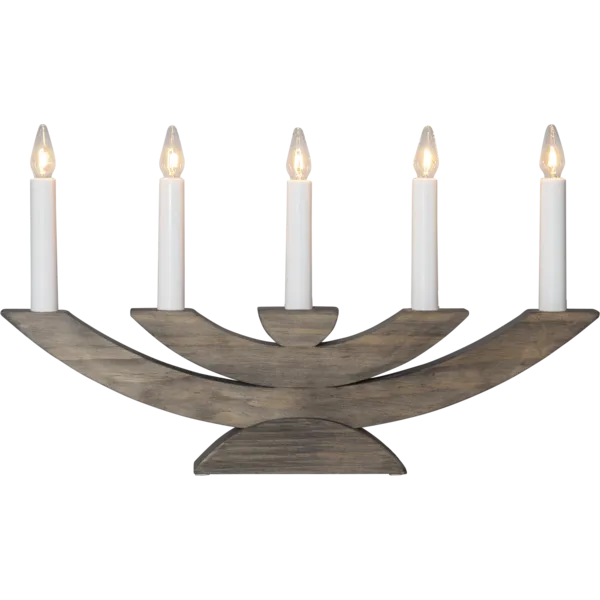 Świecznik drewniany brązowy NAVIDA — zdjęcie 9