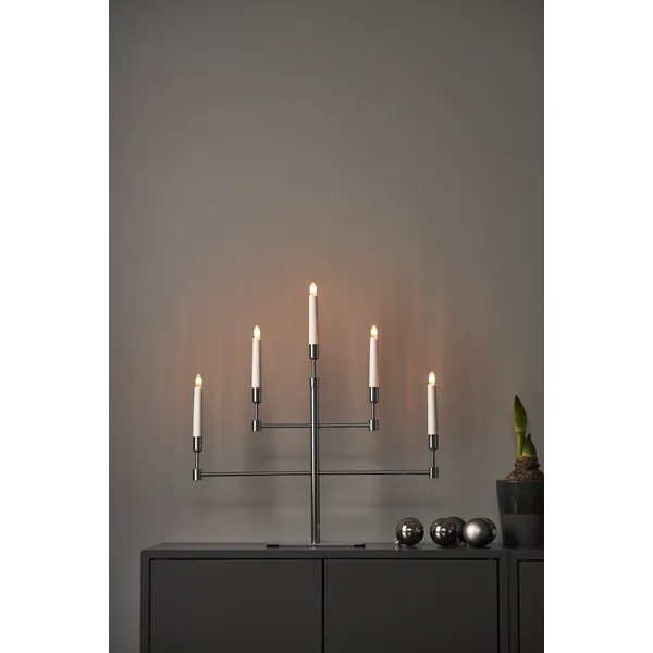 Świecznik metalowy chrom VIDE — zdjęcie 8