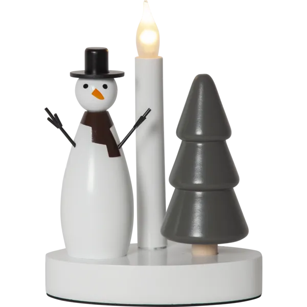 Świecznik świąteczny drewniany CHRISTMAS JOY 1x żarówka E10 — zdjęcie 2