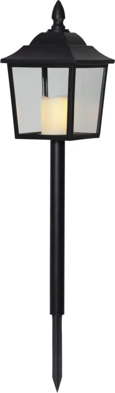 Lampion ze świecą LED FLAME Czarny na baterie IP44 — zdjęcie 2