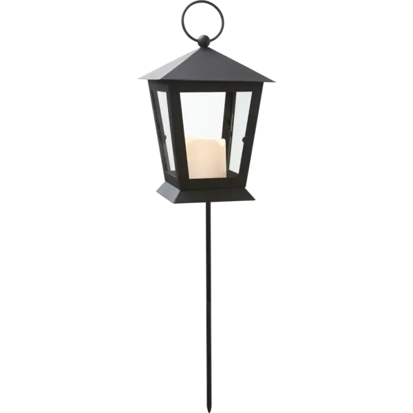 Lampion ze świecą LED SERENE Czarny na baterie IP44 — zdjęcie 7