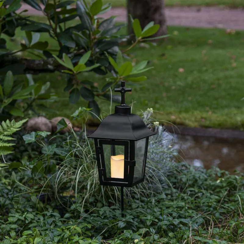 Lampion ze sztycą SERENE czarny IP44 — zdjęcie 3
