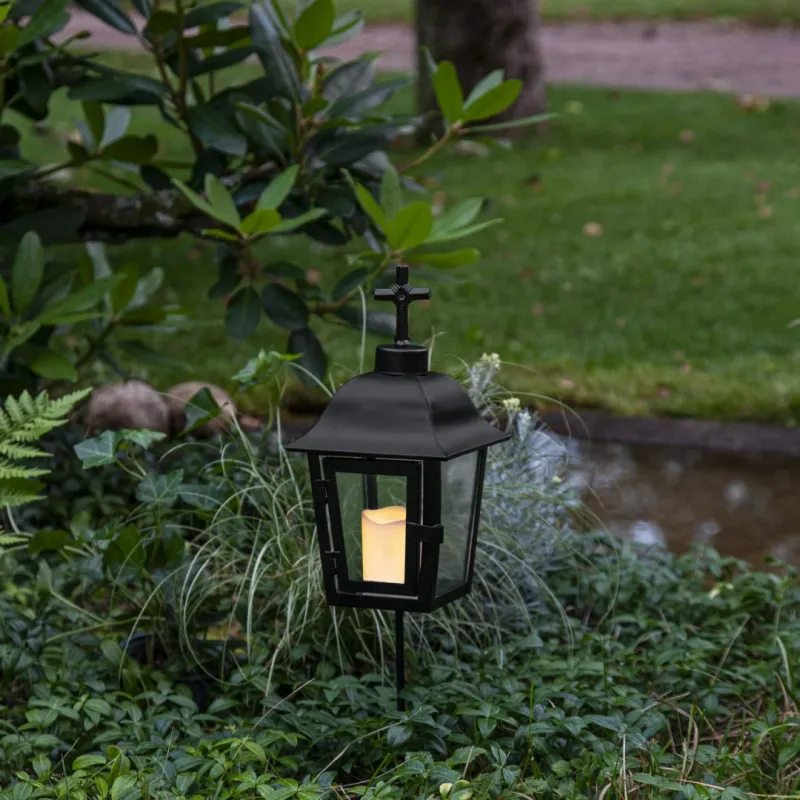 Lampion ze sztycą SERENE czarny IP44 — zdjęcie 6