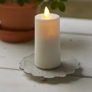 Świeca LED M-TWINKLE Biała 11,5cm ruchomy płomyk 500h IP44 na baterie