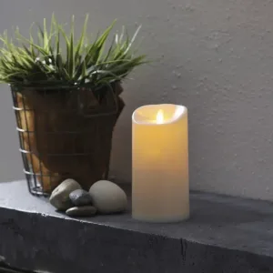 Świeca LED M-TWINKLE Kość Słoniowa 15cm ruchomy płomyk 1000h IP44