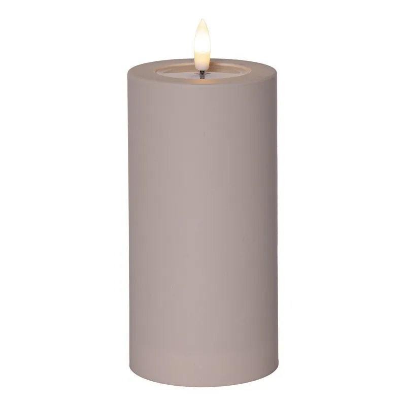 Świeca LED filarowa FLAMME SOFT Beżowa 17,5 cm na baterie 1000h — zdjęcie 11