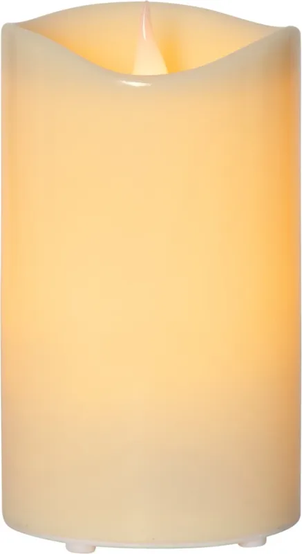 Świeca LED plastikowa GRANDE beżowa 21cm IP44 na baterie — zdjęcie 2