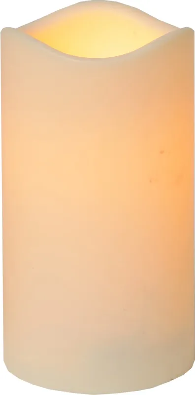 Świeca LED plastikowa PAUL Beżowa 15cm IP44 na baterie — zdjęcie 2