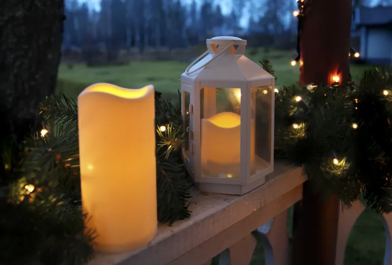 Świeca LED plastikowa PAUL Beżowa 15cm IP44 na baterie — zdjęcie 38