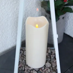 Świeca LED plastikowa PAUL Beżowa 23cm zewnętrzna 1000h IP44