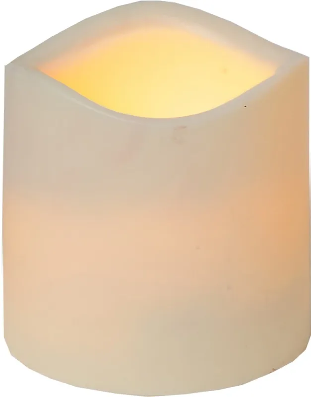 Świeca LED plastikowa PAUL Beżowa 7,5cm IP44 na baterie — zdjęcie 2