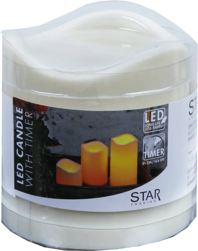 Świeca LED plastikowa PAUL Beżowa 7,5cm IP44 na baterie — zdjęcie 28