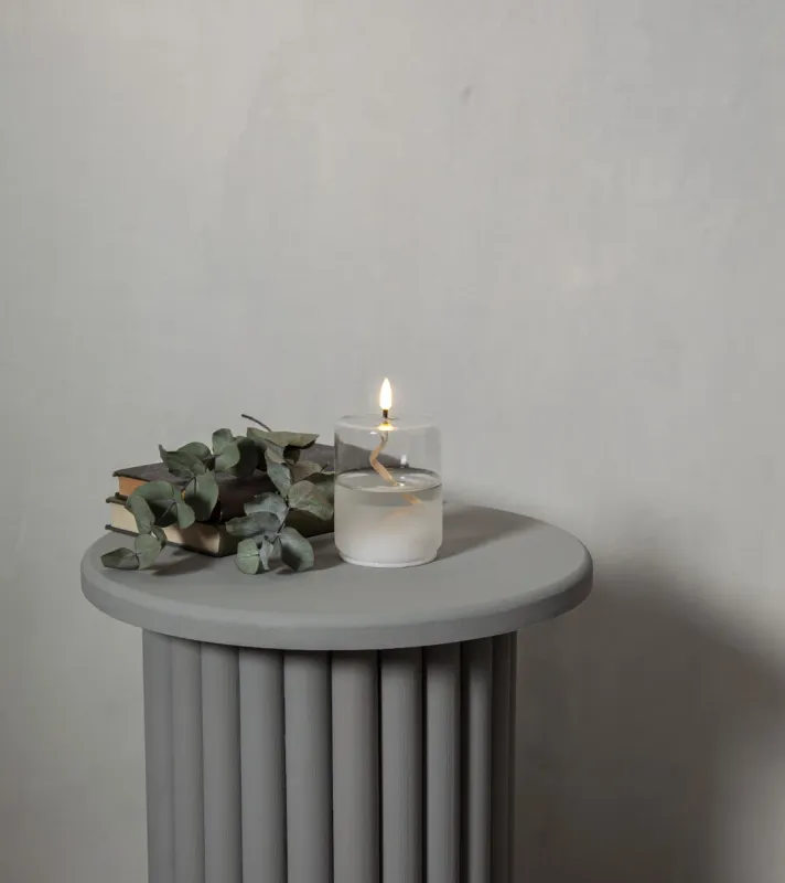 Świeca LED szklana woskowa FLAMME FLOAT 13cm na baterie — zdjęcie 7