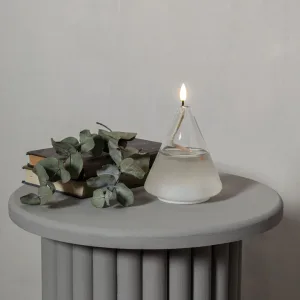 Świeca LED szklana woskowa FLAMME FLOAT 15,5cm na baterie