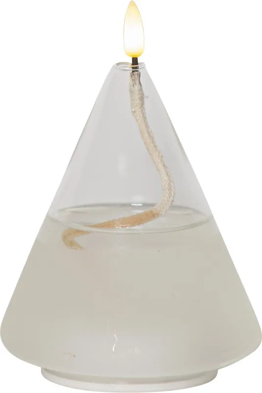 Świeca LED szklana woskowa FLAMME FLOAT 15,5cm na baterie — zdjęcie 2