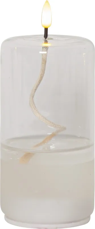 Świeca LED szklana woskowa FLAMME FLOAT 17,5cm na baterie — zdjęcie 2