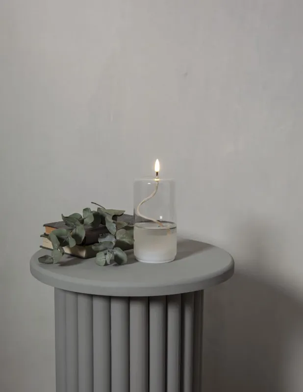 Świeca LED szklana woskowa FLAMME FLOAT 17,5cm na baterie — zdjęcie 7