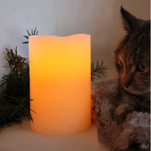Świeca LED woskowa BIG Kość Słoniowa 15cm na baterie