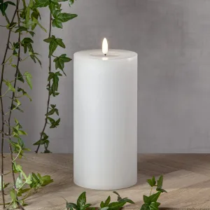 Świeca LED woskowa FLAMME FLOW BIG Biała 22,5cm 2500h na baterie