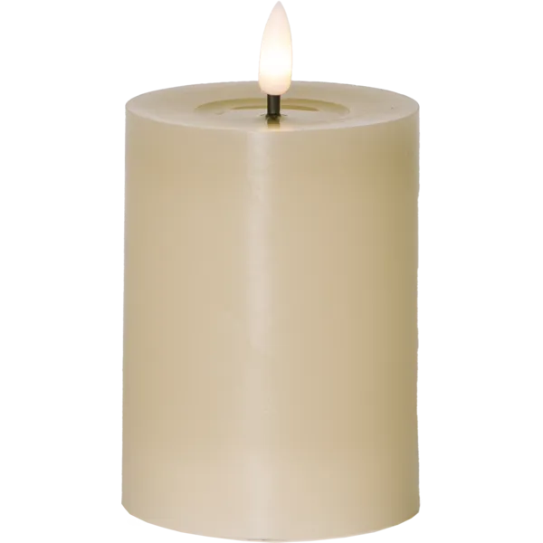 Świeca LED woskowa FLAMME FLOW Beżowa 12,5cm 1500h na baterie — zdjęcie 2