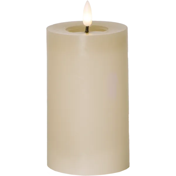 Świeca LED woskowa FLAMME FLOW Beżowa 15cm 1500h na baterie — zdjęcie 2