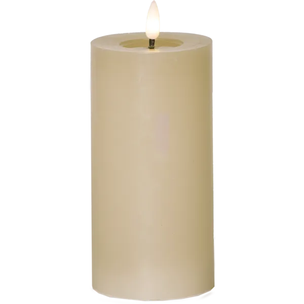Świeca LED woskowa FLAMME FLOW Beżowa 17,5cm 1500h na baterie — zdjęcie 2