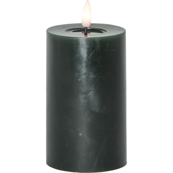 Świeca LED woskowa FLAMME FLOW Zielona 15cm 1500h na baterie — zdjęcie 2