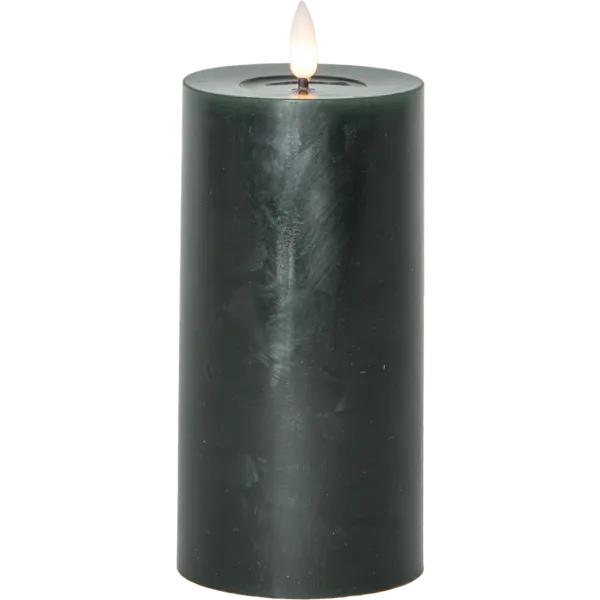 Świeca LED woskowa FLAMME FLOW Zielona 17,5cm 1500h na baterie — zdjęcie 2