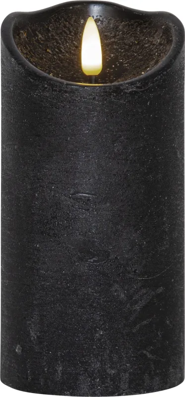 Świeca LED woskowa FLAMME RUSTIC Czarna 15cm na baterie — zdjęcie 2