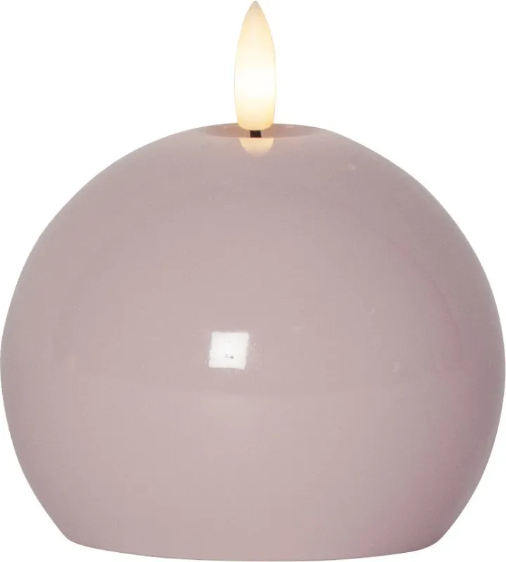 Świeca LED woskowa FLAMME SHINE Różowa 11cm na baterie — zdjęcie 2