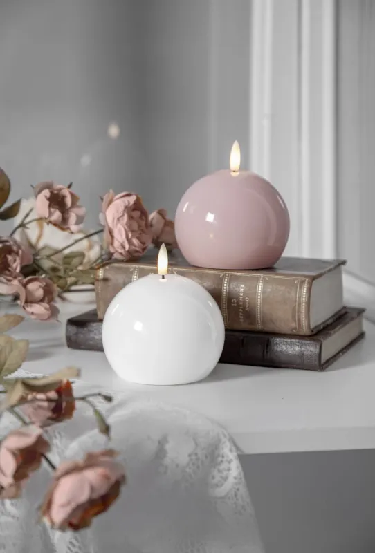 Świeca LED woskowa FLAMME SHINE Różowa 11cm na baterie — zdjęcie 15