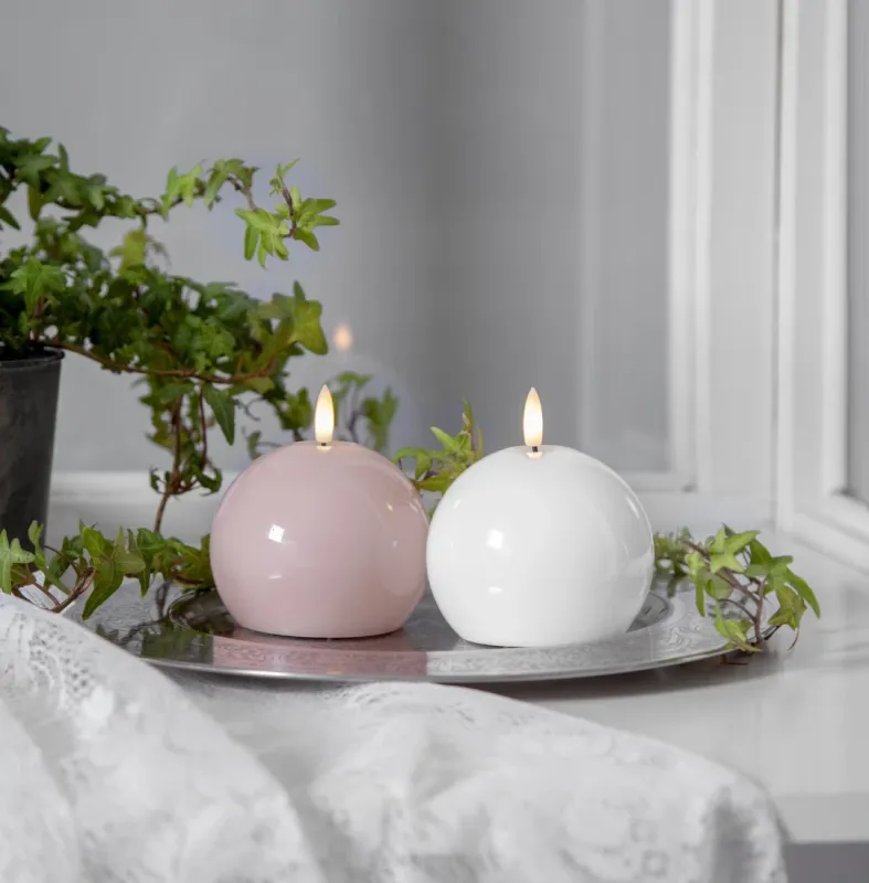 Świeca LED woskowa FLAMME SHINE Różowa 11cm na baterie — zdjęcie 16