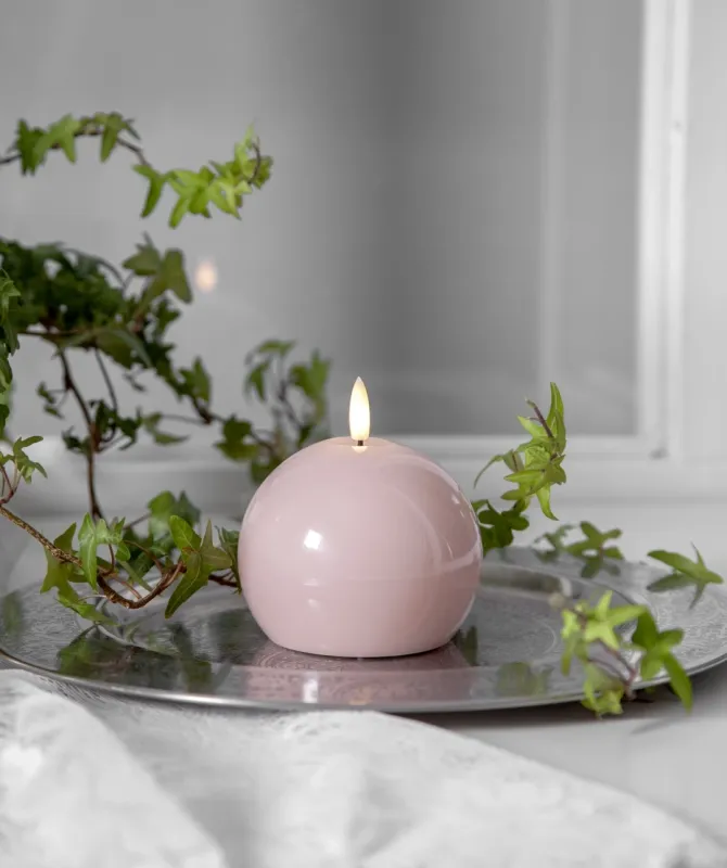 Świeca LED woskowa FLAMME SHINE Różowa 11cm na baterie — zdjęcie 17